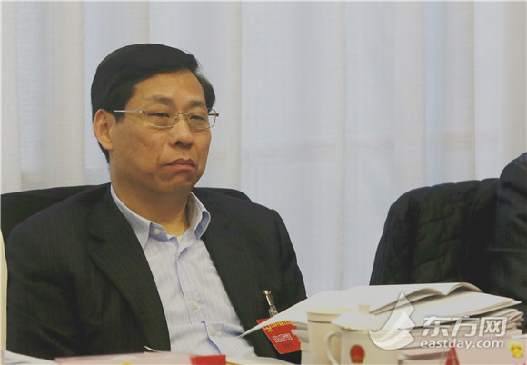 上海市人大代表,虹口区区委书记吴信宝(钱程灿摄)