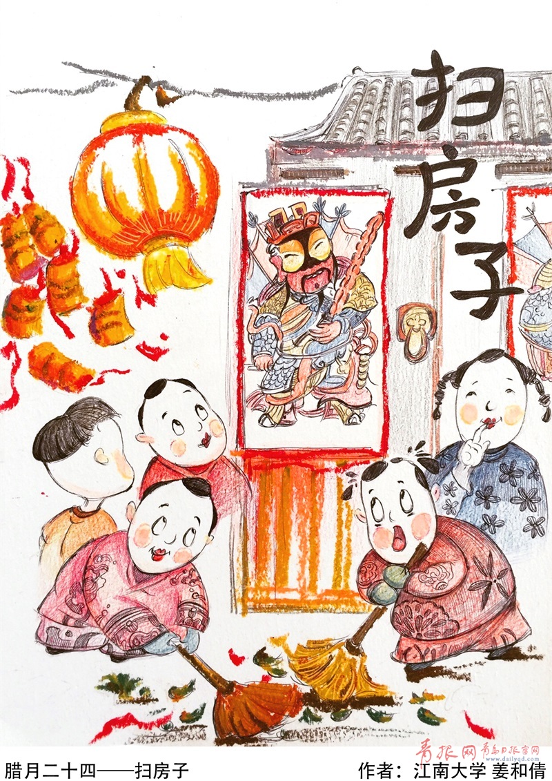 青岛小嫚手绘传统年俗 浓浓年味呼之欲出(2)