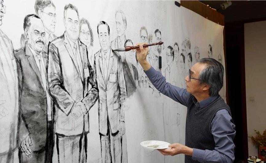 中国画《合作的春天——亚投行在北京开业》入选"红船颂"全国美术精品