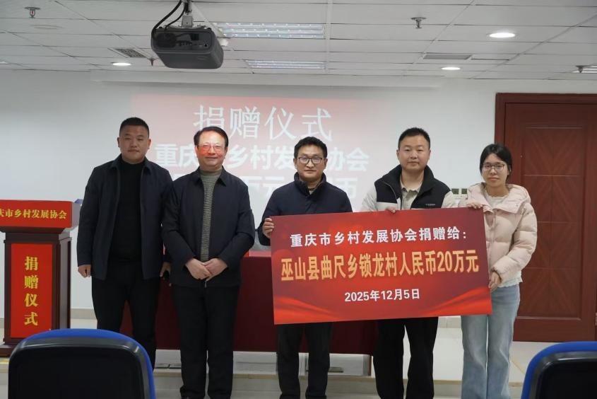 重庆市乡村发展协会向巫山锁龙村捐赠20万元