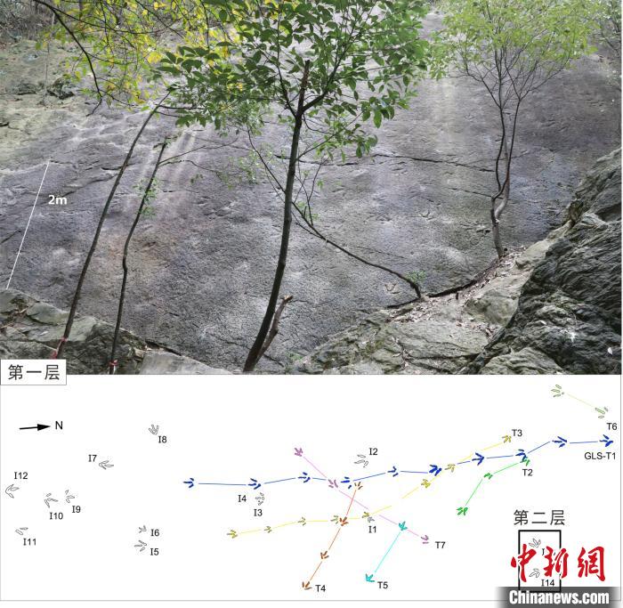 重庆发现亚洲保存最好的侏罗纪卡岩塔足迹群