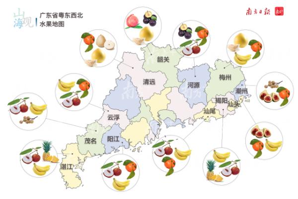 这里有一张广东“水果地图”，请查收