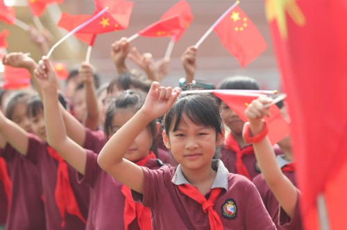 安徽合肥：小学生祝福祖国