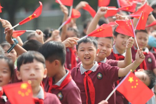 安徽合肥：小学生祝福祖国
