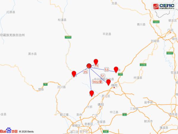 四川绵阳发生4.6级地震 暂未收到人员伤亡报告