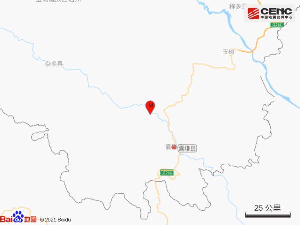 青海玉树州囊谦县发生3.7级地震