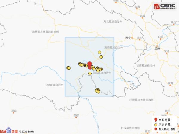 青海果洛州玛多县发生4.7级地震