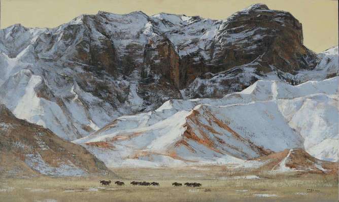 高原境像张爱民油画作品展在青海西宁开展