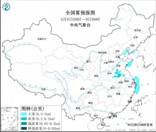 北部和东部部分海域将有大雾 西藏东部云南四川等地多阴雨