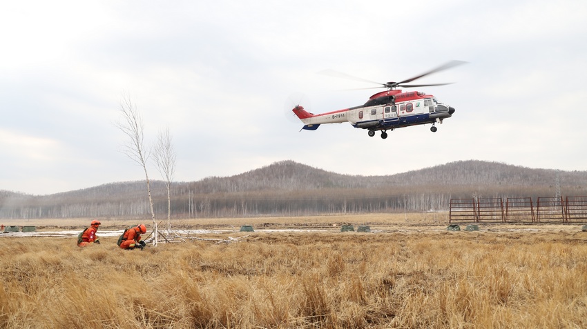 大兴安岭地区森林消防支队联合开展地空协同实战训练