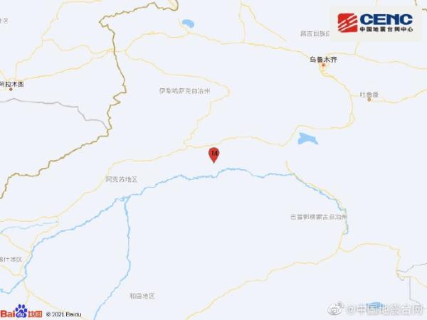 新疆阿克苏地区库车市发生3.0级地震 震源深度10千米