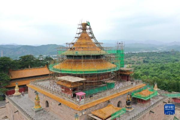 河北承德：普乐寺进行预防性保护修缮施工
