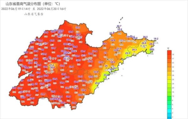 7市最高温超39℃，明日下午山东迎大范围降水，高温缓解
