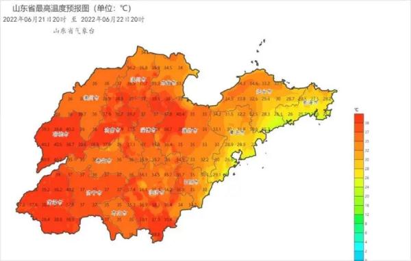 7市最高温超39℃，明日下午山东迎大范围降水，高温缓解