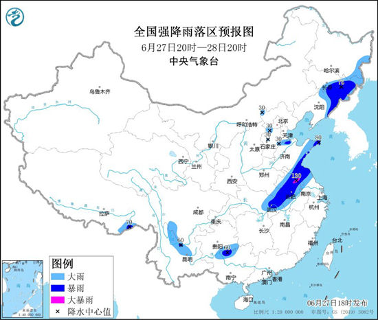暴雨预警继续发布！吉林江苏等12省区部分地区有大到暴雨