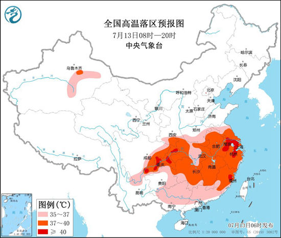 高温橙色预警仍发布！江苏浙江重庆等5省市局地将超40℃