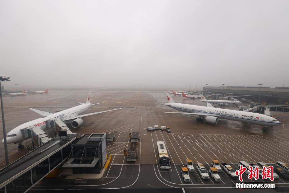 受台风“梅花”影响 上海两大机场五成以上航班调减取消