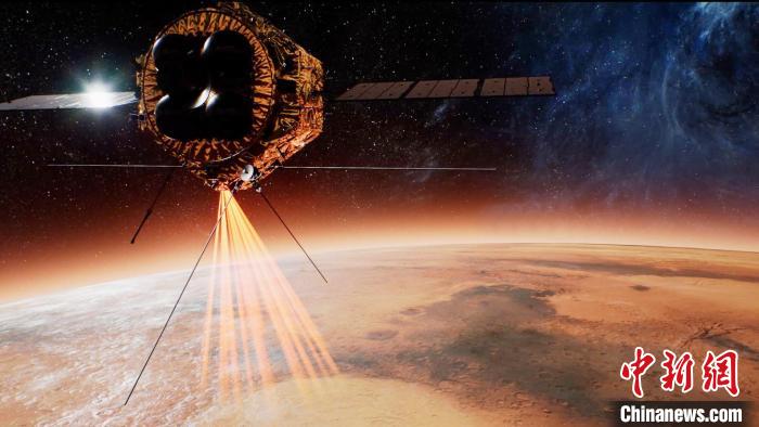 天问一号火星环绕器效果图 中国航天科技集团八院 供图