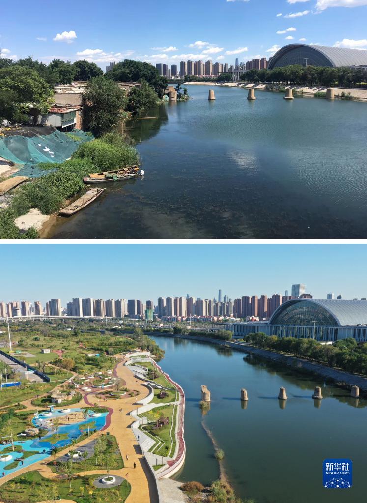 天津红桥：棚户区变身滨河公园