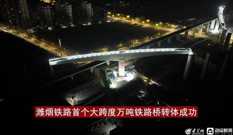 新时代新征程新伟业丨两座万吨桥梁空中完美转身 潍烟高铁成功跨越青荣城际青烟直通线