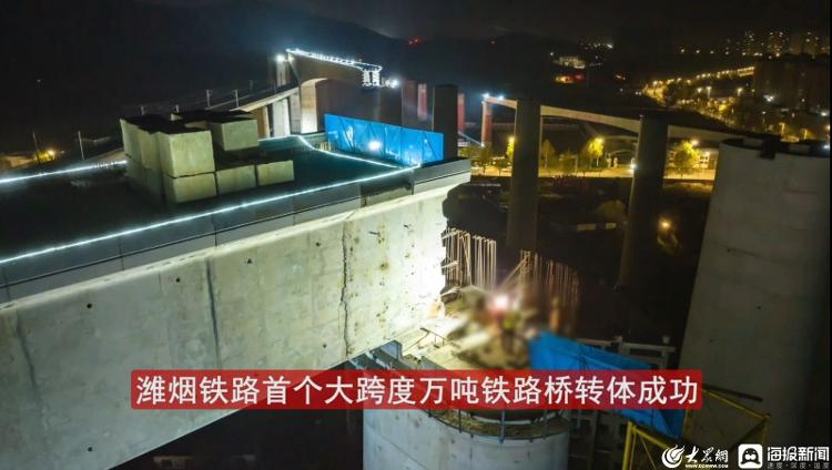 新时代新征程新伟业丨两座万吨桥梁空中完美转身 潍烟高铁成功跨越青荣城际青烟直通线