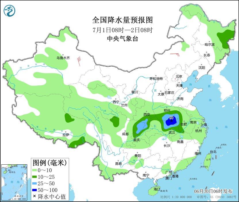 江淮江汉四川盆地有强降雨 华北黄淮等地将出现持续高温