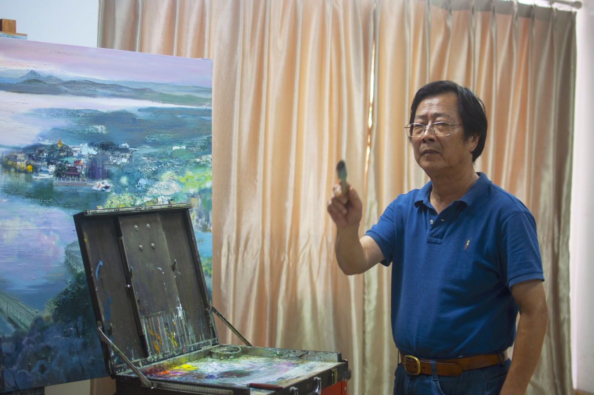 55岁抛下生意只身“北漂”！追梦，68岁宁波画家不敢歇脚