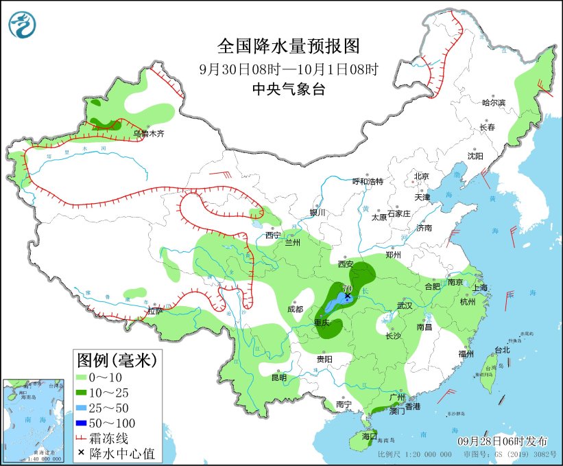 内蒙古和东北地区将有大风降温天气 华西地区持续阴雨