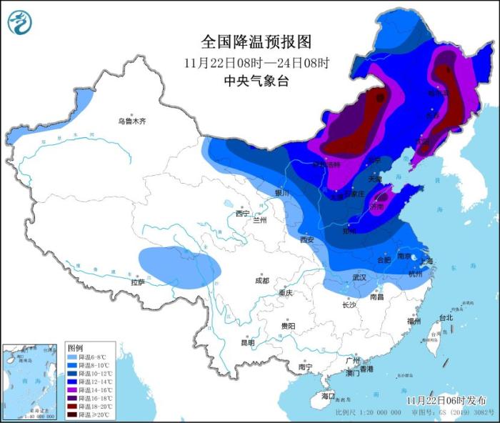寒潮将影响中东部地区 内蒙古黑龙江等地有强降雪