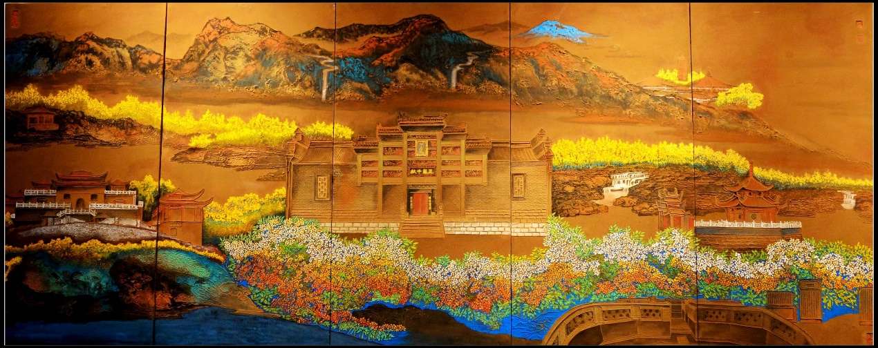 “泥染丹青——刘庸之传统泥板壁画作品展”在湖北襄阳热展