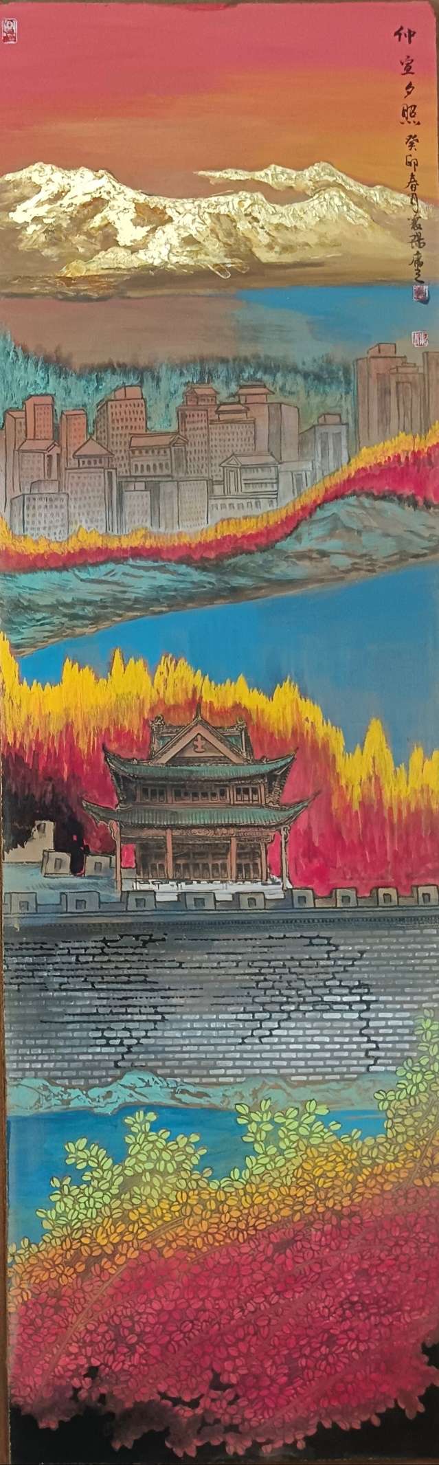 “泥染丹青——刘庸之传统泥板壁画作品展”在湖北襄阳热展
