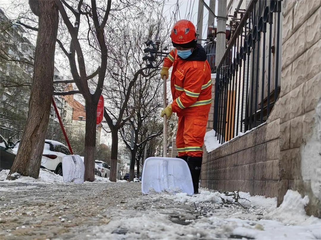 环雅丽都开启雪后精细化保洁模式，迅速恢复城市容颜