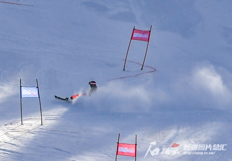乌鲁木齐200余名青少年竞技高山滑雪冠军赛