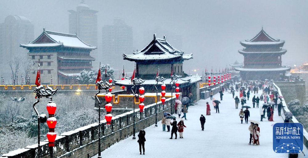 雪落长安添古韵