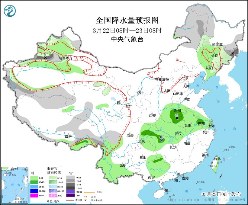 江淮江汉江南北部等地有较强降雨 新疆等地有雨雪天气