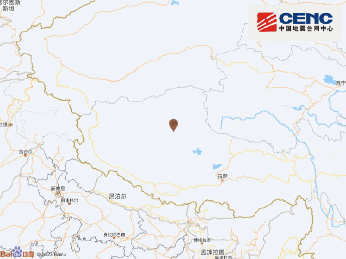 西藏那曲市尼玛县发生3.1级地震 震源深度10千米