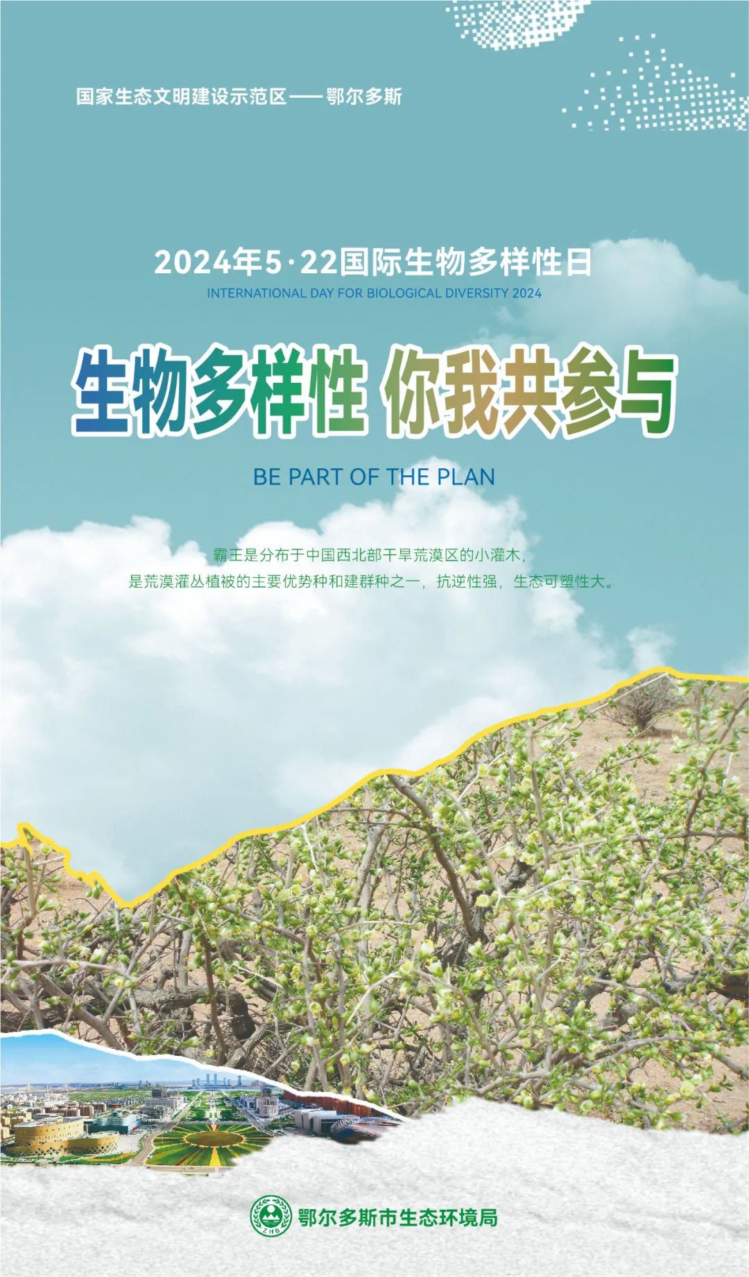 【5.22国际生物多样性日】鄂尔多斯市主题海报来啦