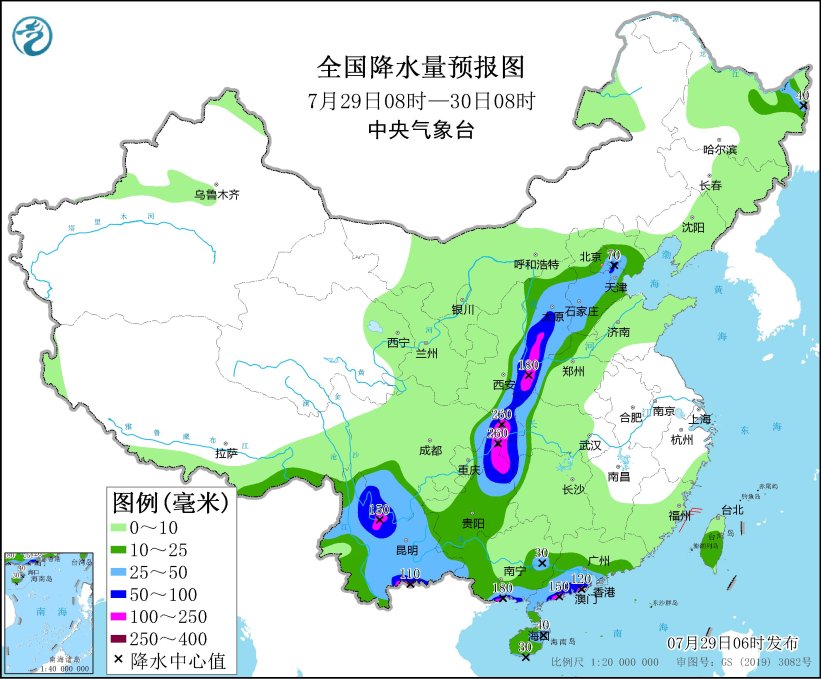 渝滇黔鄂陕及华北东北等地有强降雨