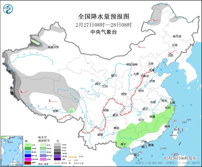 江南华南等地有阴雨 本旬末气温连升3月初天气大变