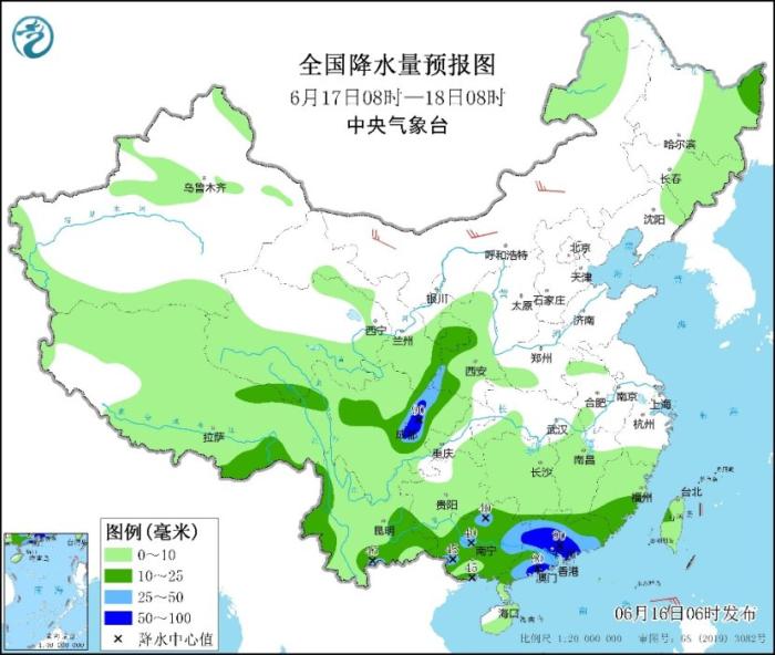 今日广东仍有强降雨 16日至18日中东部地区高温发展增多