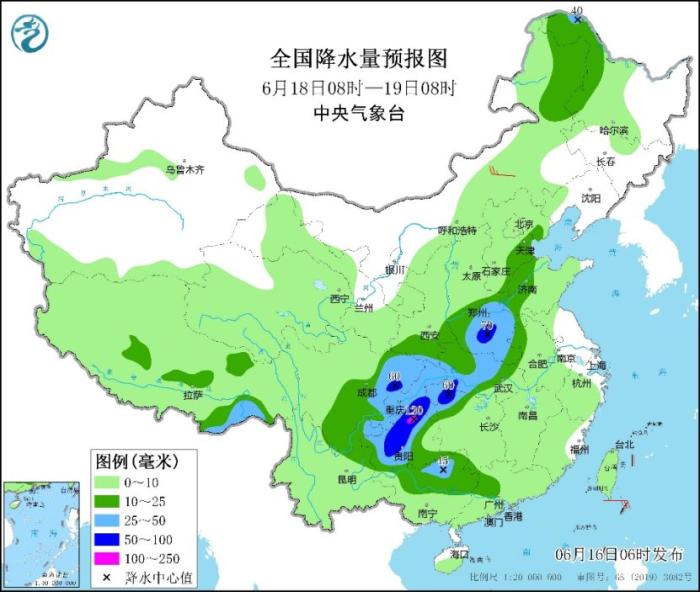 今日广东仍有强降雨 16日至18日中东部地区高温发展增多