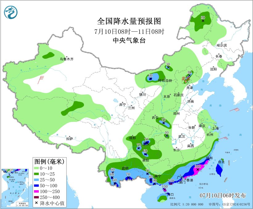 福建广东等地有强降雨 华北四川盆地等地有分散性强降雨