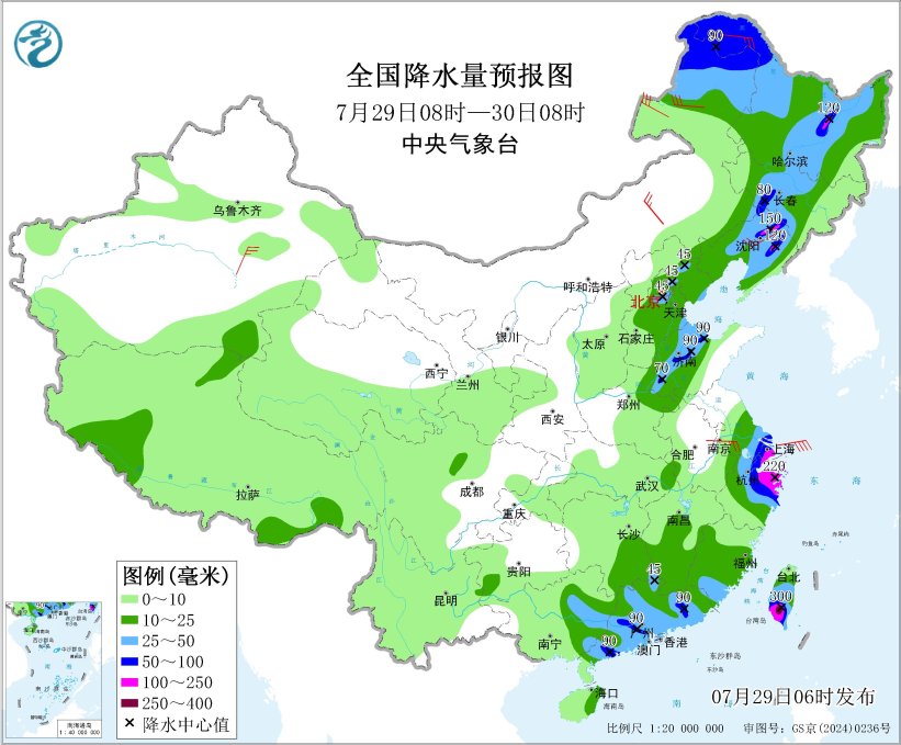 华北东北华东等地有强降雨 台风“竹节草”趋近华东沿海
