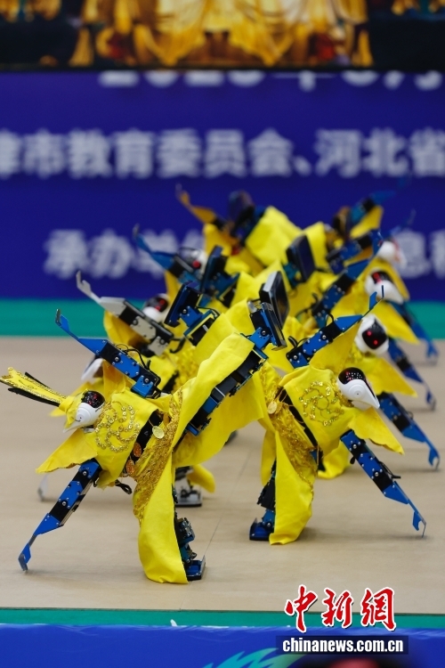 五省份高校学生同台 机器人在北京“秀舞技”
