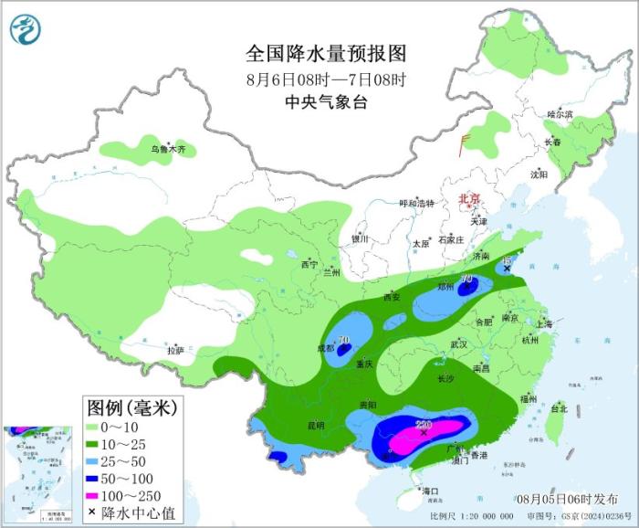 鲁豫粤桂等地有强降雨 四川盆地黄淮江汉等地有高温天气