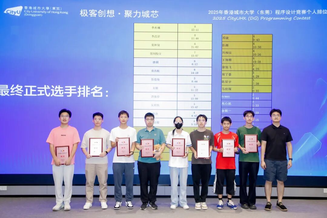 5小时13题，12校对决！香港城市大学（东莞）举行程序设计个人排位赛