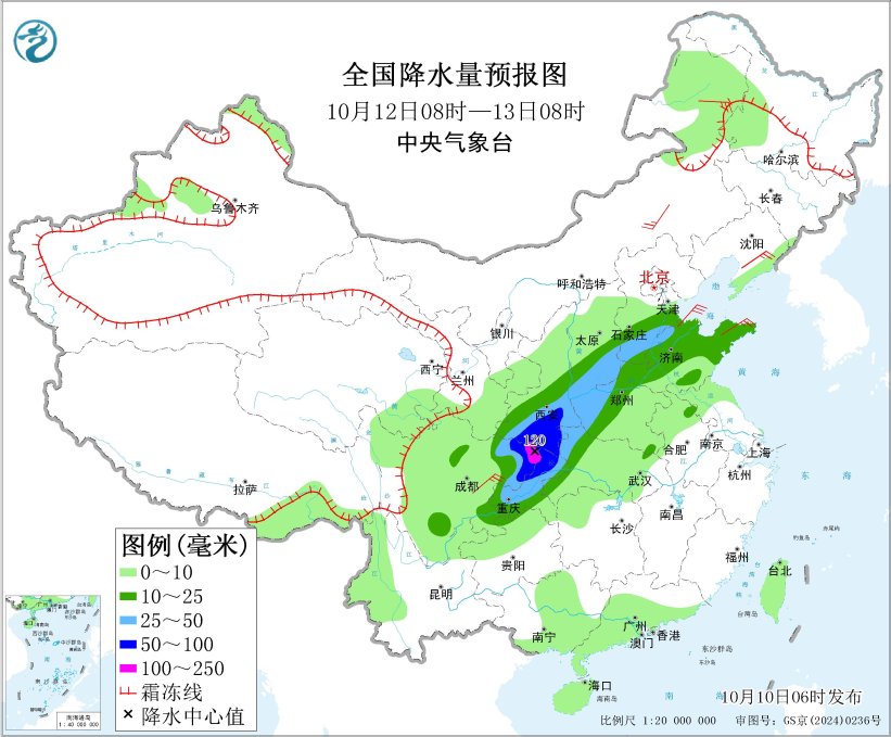 四川盆地北部至华北等地多降雨 江南大部华南北部仍有高温天气