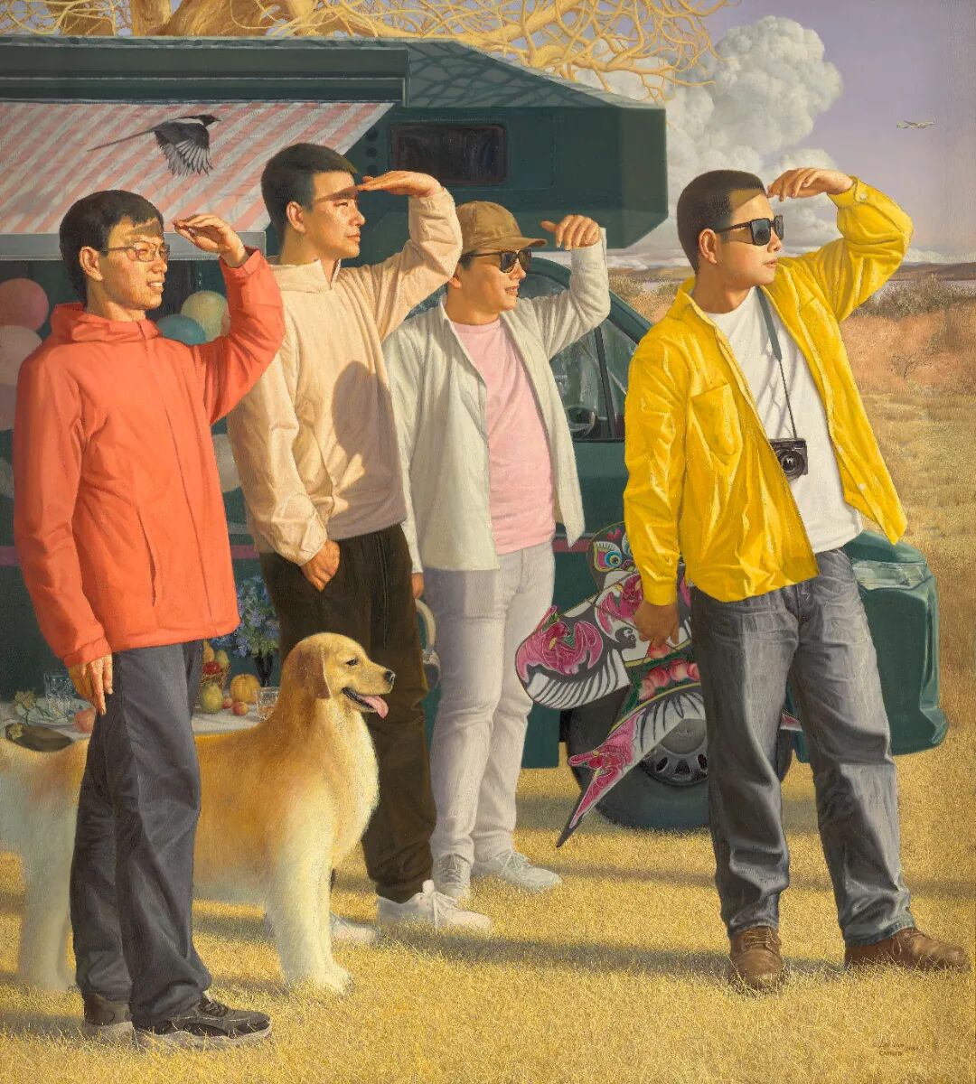 十四艺节 | 重庆61件作品入选全国三大展览 赖楠,曹惠娣《河山恋》200x180cm 布面油画 2024年.jpg