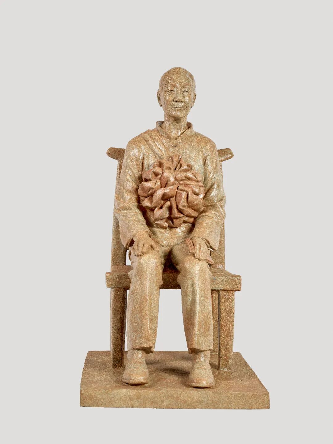 十四艺节 | 重庆61件作品入选全国三大展览 李显军 《寿星》60cm×50cm×110cm 树脂着色 2025年 雕塑.jpg