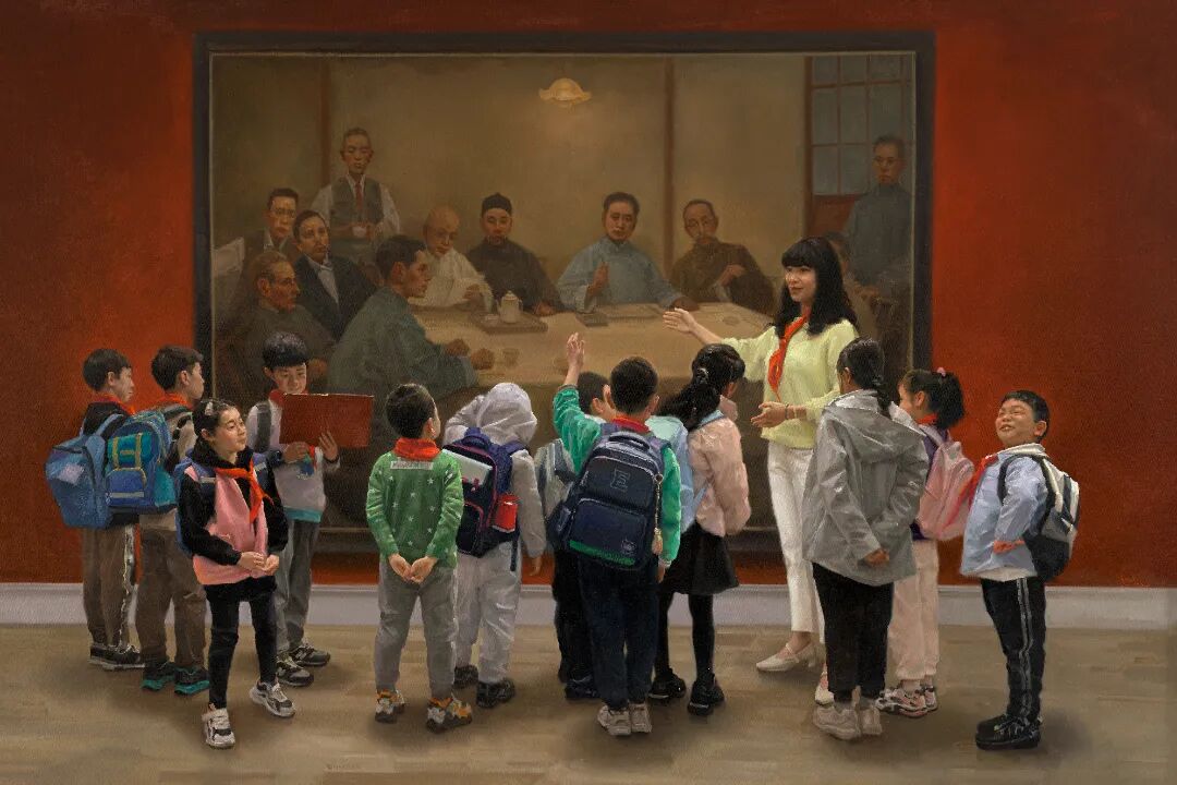 十四艺节 | 重庆61件作品入选全国三大展览 王海明 《红色的传承》油画 240x360cm 2025年.jpg